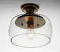 Myhouse Lighting Maxim - 26129CLBZAB - One Light Semi-Flush Mount - Goblet - Bronze / Antique Brass