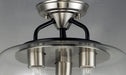 Myhouse Lighting Maxim - 26130CLBKSN - Three Light Semi-Flush Mount - Goblet - Black / Satin Nickel