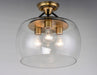 Myhouse Lighting Maxim - 26130CLBZAB - Three Light Semi-Flush Mount - Goblet - Bronze / Antique Brass