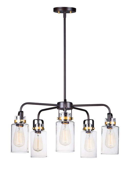 Myhouse Lighting Maxim - 30175CLBZGLD - Five Light Pendant - Magnolia - Bronze / Gold