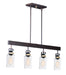 Myhouse Lighting Maxim - 30176CLBZGLD - Four Light Linear Pendant - Magnolia - Bronze / Gold