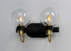 Myhouse Lighting Maxim - 30512CLBZSBR - Two Light Bath Vanity - Bauhaus - Bronze / Satin Brass