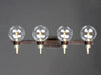 Myhouse Lighting Maxim - 30514CLBZSBR - Four Light Bath Vanity - Bauhaus - Bronze / Satin Brass