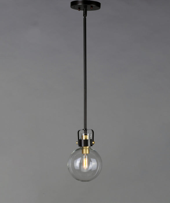 Myhouse Lighting Maxim - 90510CLBZSBR - One Light Mini Pendant - Bauhaus - Bronze / Satin Brass