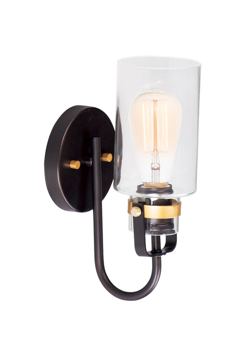 Myhouse Lighting Maxim - 30170CLBZGLD - One Light Wall Sconce - Magnolia - Bronze / Gold
