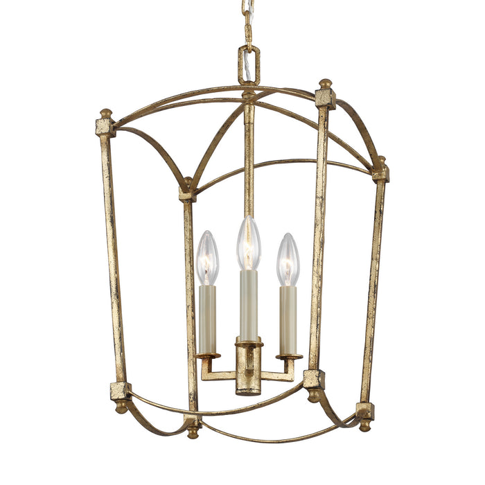 Myhouse Lighting Visual Comfort Studio - F3321/3ADB - Three Light Lantern - Thayer - Antique Gild