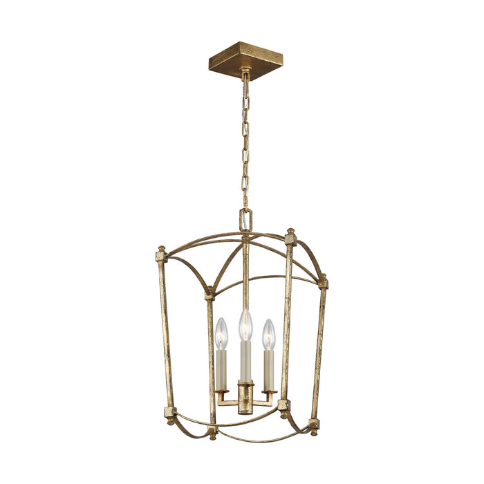 Myhouse Lighting Visual Comfort Studio - F3321/3ADB - Three Light Lantern - Thayer - Antique Gild