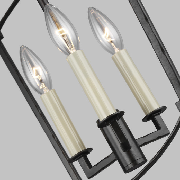 Myhouse Lighting Visual Comfort Studio - F3321/3SMS - Three Light Lantern - Thayer - Smith Steel