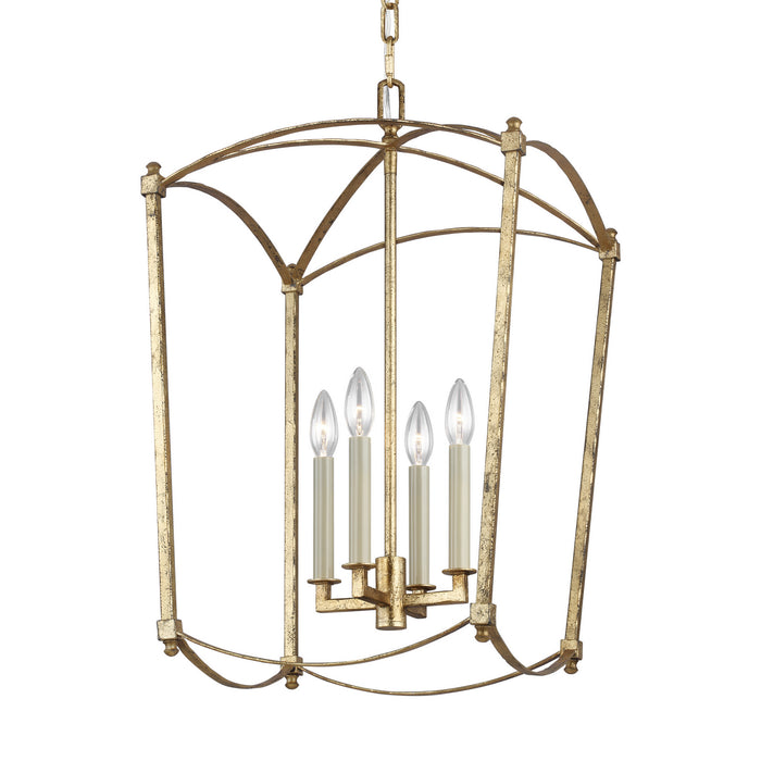 Myhouse Lighting Visual Comfort Studio - F3322/4ADB - Four Light Lantern - Thayer - Antique Gild