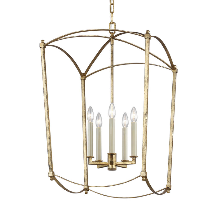 Myhouse Lighting Visual Comfort Studio - F3323/5ADB - Five Light Lantern - Thayer - Antique Gild