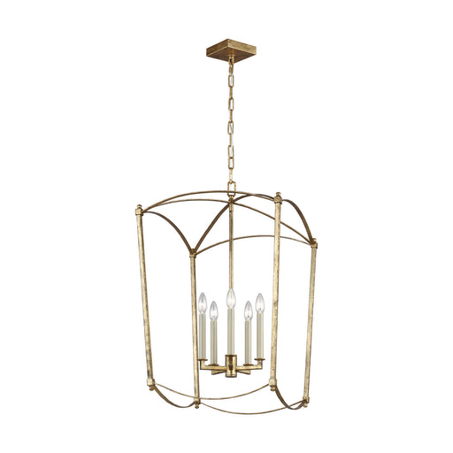 Myhouse Lighting Visual Comfort Studio - F3323/5ADB - Five Light Lantern - Thayer - Antique Gild