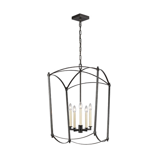 Myhouse Lighting Visual Comfort Studio - F3323/5SMS - Five Light Lantern - Thayer - Smith Steel