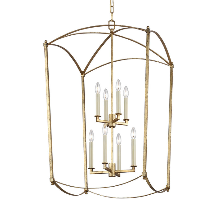 Myhouse Lighting Visual Comfort Studio - F3324/8ADB - Eight Light Lantern - Thayer - Antique Gild