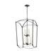 Myhouse Lighting Visual Comfort Studio - F3324/8SMS - Eight Light Lantern - Thayer - Smith Steel