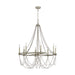 Myhouse Lighting Visual Comfort Studio - F3332/8FWO/DWW - Eight Light Chandelier - Beverly - French Washed Oak / Distressed White Wood