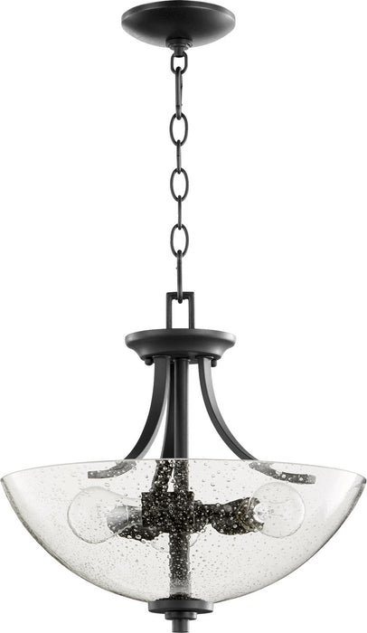 Myhouse Lighting Quorum - 2760-16-69 - Three Light Dual Mount - Reyes - Textured Black w/ Clear/Seeded