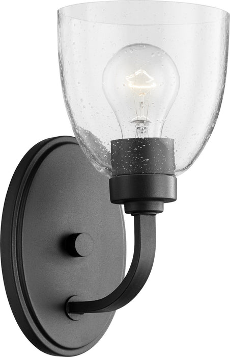 Myhouse Lighting Quorum - 5560-1-69 - One Light Wall Mount - Reyes - Textured Black w/ Clear/Seeded