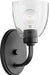 Myhouse Lighting Quorum - 5560-1-69 - One Light Wall Mount - Reyes - Textured Black w/ Clear/Seeded