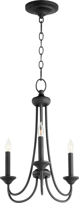 Myhouse Lighting Quorum - 6250-3-69 - Three Light Chandelier - Brooks - Textured Black