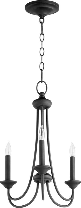 Myhouse Lighting Quorum - 6250-3-69 - Three Light Chandelier - Brooks - Textured Black
