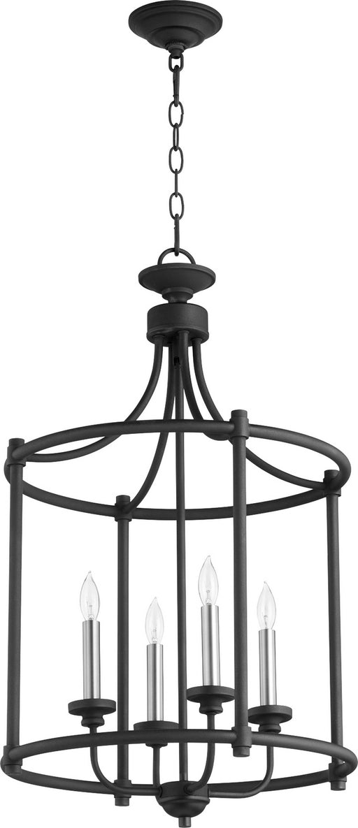 Myhouse Lighting Quorum - 6922-4-69 - Four Light Entry Pendant - 6922 Cage Entries - Textured Black