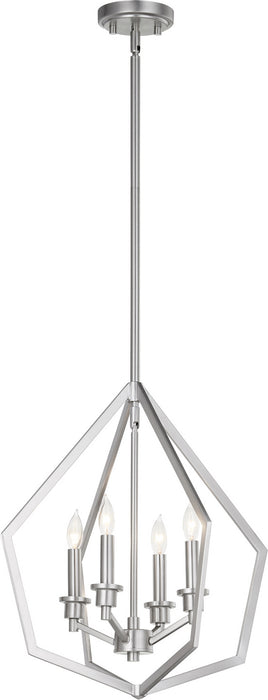 Myhouse Lighting Quorum - 699-4-65 - Four Light Pendant - Knox - Satin Nickel