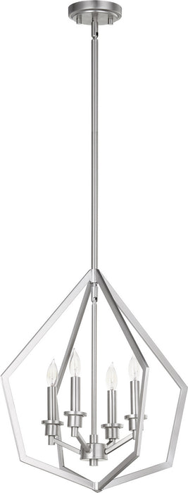 Myhouse Lighting Quorum - 699-4-65 - Four Light Pendant - Knox - Satin Nickel