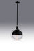 Myhouse Lighting Maxim - 10080CLBKSN - LED Pendant - Axiom - Black / Satin Nickel