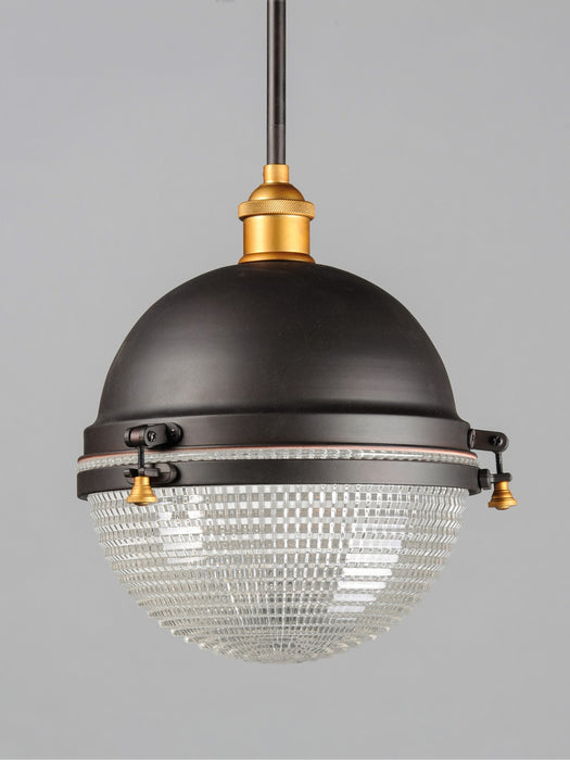 Myhouse Lighting Maxim - 10187OIAB - One Light Outdoor Pendant - Portside - Oil Rubbed Bronze / Antique Brass