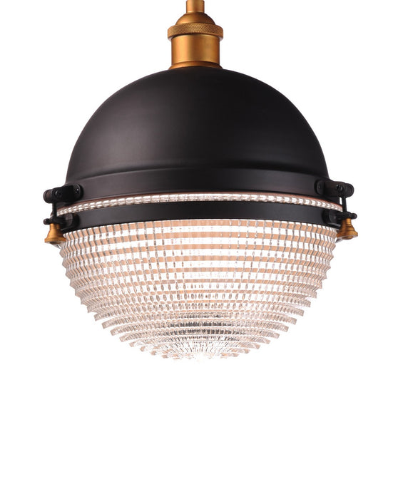 Myhouse Lighting Maxim - 10187OIAB - One Light Outdoor Pendant - Portside - Oil Rubbed Bronze / Antique Brass