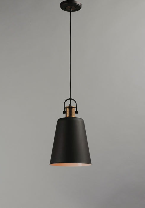 Myhouse Lighting Maxim - 10085OIAB - One Light Pendant - Sedona - Oil Rubbed Bronze / Antique Brass