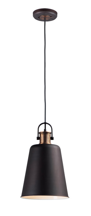 Myhouse Lighting Maxim - 10085OIAB - One Light Pendant - Sedona - Oil Rubbed Bronze / Antique Brass