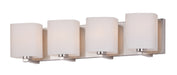 Myhouse Lighting Maxim - 11254SWSN - Four Light Bath Vanity - Wrap - Satin Nickel