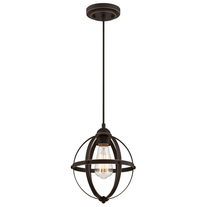 Myhouse Lighting Westinghouse Lighting - 6361900 - One Light Pendant - Stella Mira - Oil Rubbed Bronze With Highlights