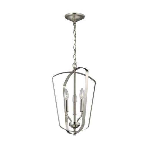 Myhouse Lighting Generation Lighting - 5134903-962 - Three Light Hall / Foyer Pendant - Romee - Brushed Nickel