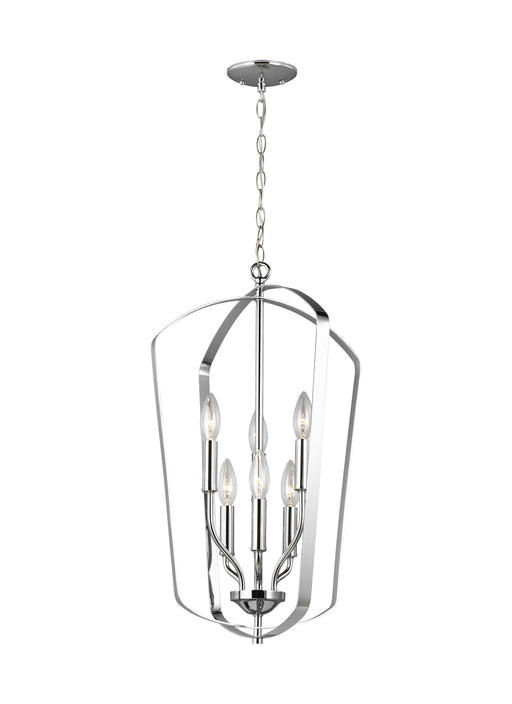 Myhouse Lighting Generation Lighting - 5134906-05 - Six Light Hall / Foyer Pendant - Romee - Chrome