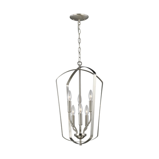 Myhouse Lighting Generation Lighting - 5134906-962 - Six Light Hall / Foyer Pendant - Romee - Brushed Nickel