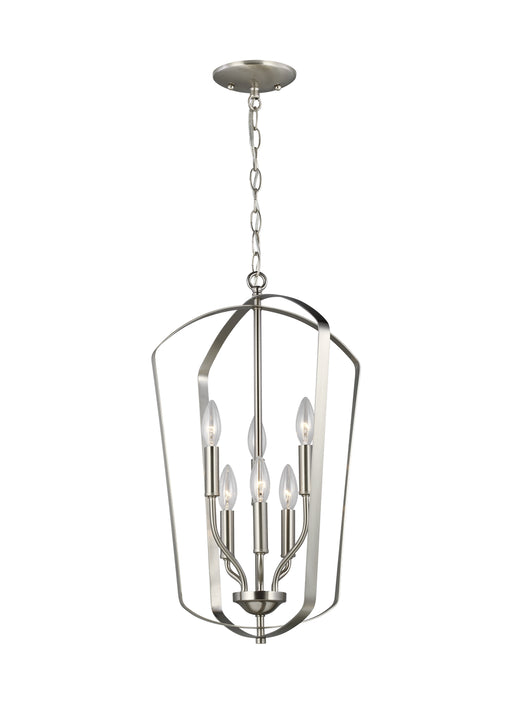 Myhouse Lighting Generation Lighting - 5134906EN-962 - Six Light Hall / Foyer - Romee - Brushed Nickel