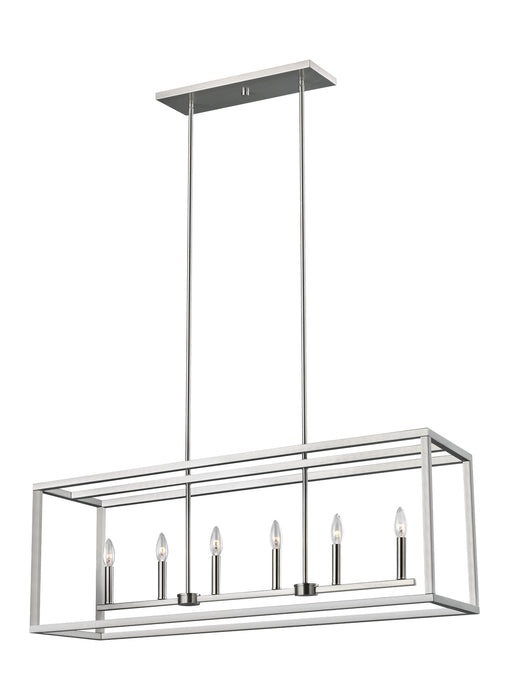 Myhouse Lighting Generation Lighting - 6634506-962 - Six Light Island Pendant - Moffet Street - Brushed Nickel