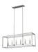 Myhouse Lighting Generation Lighting - 6634506-962 - Six Light Island Pendant - Moffet Street - Brushed Nickel