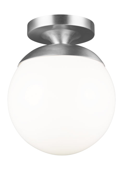 Myhouse Lighting Visual Comfort Studio - 7518-04 - One Light Wall / Ceiling Semi-Flush Mount - Leo - Hanging Globe - Satin Aluminum