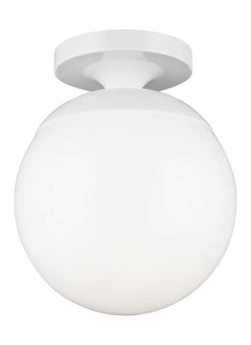Myhouse Lighting Visual Comfort Studio - 7518-15 - One Light Wall / Ceiling Semi-Flush Mount - Leo - Hanging Globe - White
