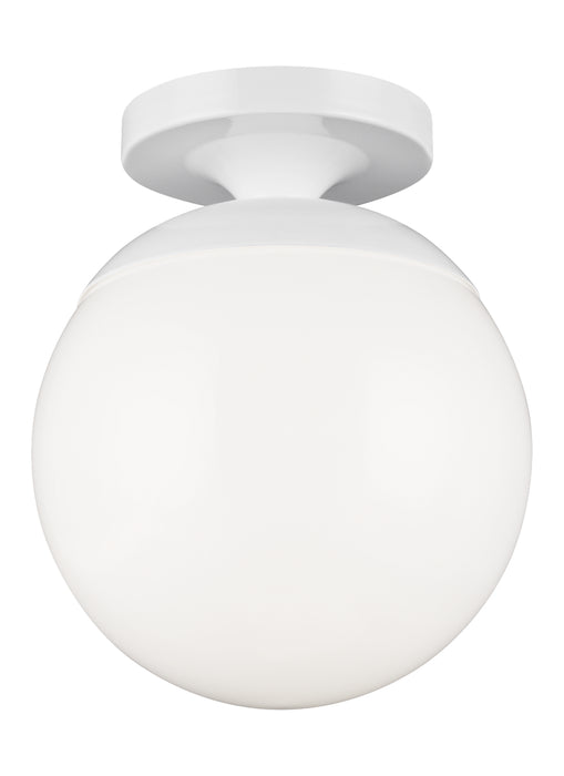 Myhouse Lighting Visual Comfort Studio - 7518EN3-15 - One Light Wall / Ceiling Semi-Flush Mount - Leo - Hanging Globe - White