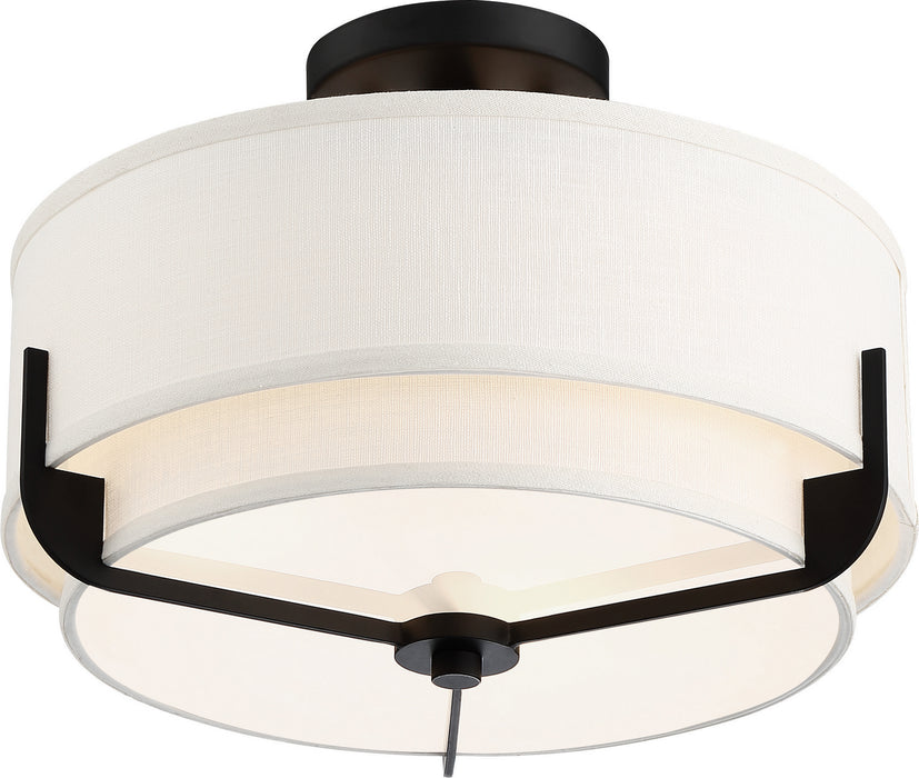 Myhouse Lighting Nuvo Lighting - 60-6545 - Three Light Semi Flush Mount - Frankie - Aged Bronze