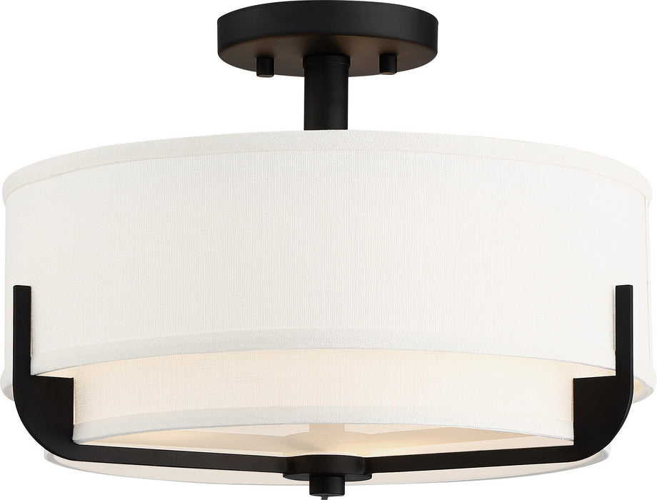 Myhouse Lighting Nuvo Lighting - 60-6545 - Three Light Semi Flush Mount - Frankie - Aged Bronze