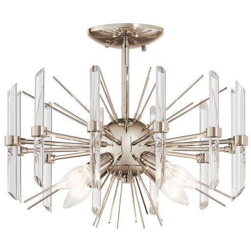 Myhouse Lighting Kichler - 44277PN - Four Light Semi Flush Mount - Eris - Polished Nickel