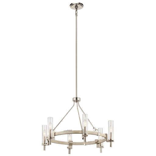 Myhouse Lighting Kichler - 44284WWW - Six Light Chandelier - Telan - White Washed Wood