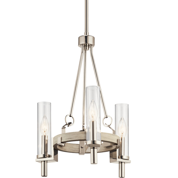 Myhouse Lighting Kichler - 44286WWW - Three Light Chandelier - Telan - White Washed Wood