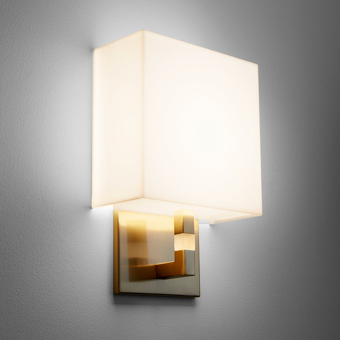 Myhouse Lighting Oxygen - 3-521-40 - LED Wall Sconce - Chameleon - Aged Brass W/ Matte White Acrylic