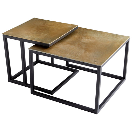 Myhouse Lighting Cyan - 09712 - Nesting Tables - Black And Brass